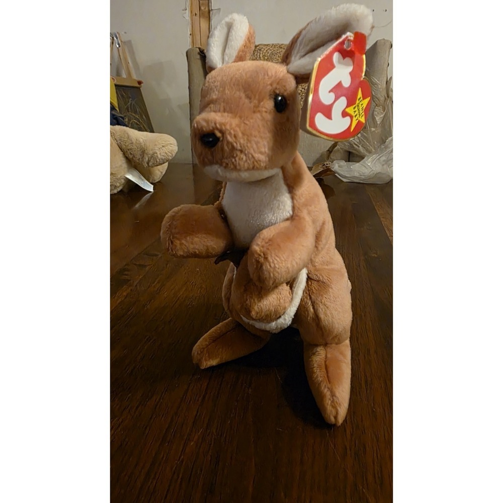KANGAROO TY Beanie Baby 1996 Pouch Kangaroo WITH TAG 90s Nostalgia!